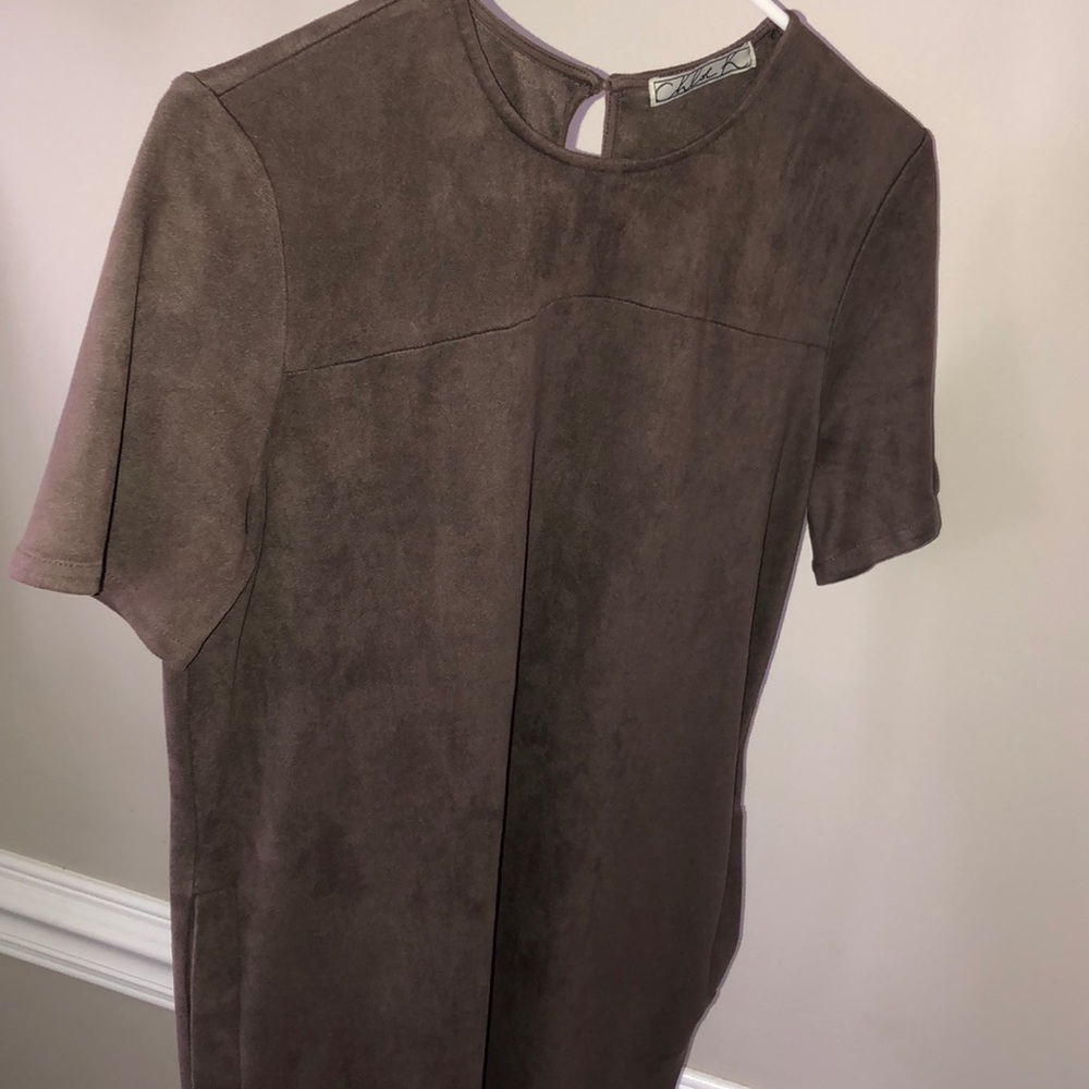 Polyester chocolate brown dress